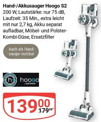 Globus Hand/Akkusauger Hoogo S2 Angebot