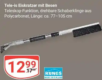 Globus KUNGS Tele-is Eiskratzer mit Besen Angebot