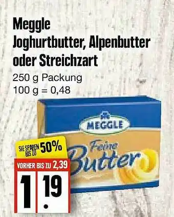 Edeka Frischemarkt Meggle Joghurtbutter, Alpenbutter Oder Streichzart Angebot