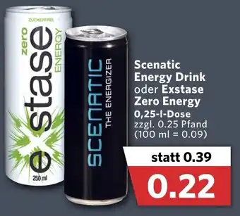 Combi Scenatic Energy Drink oder Exstase Zero Energy 0,25L Dose Angebot