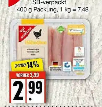 Edeka Frischemarkt Gut & Günstig Hähnchen Angebot