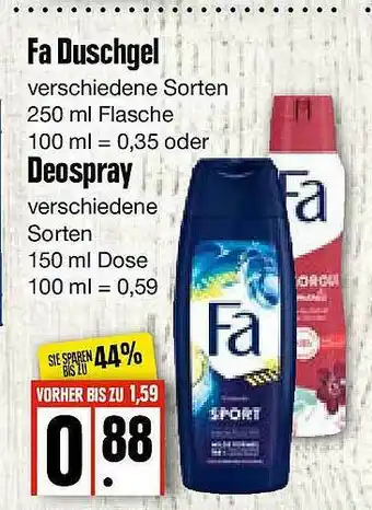 Edeka Frischemarkt Fa Duschgel Oder Deospray Angebot