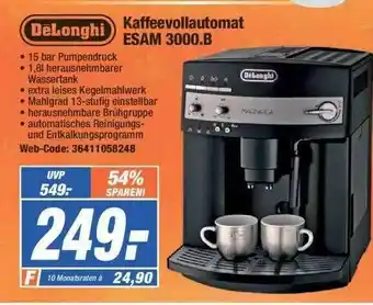 Expert Delonghi Kaffeevollautomat Esam 3000.b Angebot