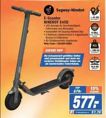 Expert Segway-ninebot E-scooter E45d Angebot