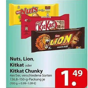 Famila Nord Ost Nuts Lion Kitkat Angebot