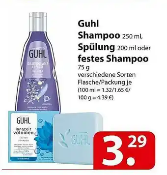 Famila Nord Ost Guhl Shampoo Spülung Festes Shampoo Angebot