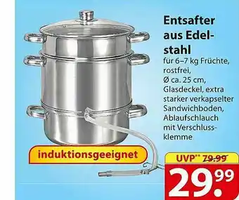 Famila Nord Ost Entsafter Aus Edelstahl Angebot