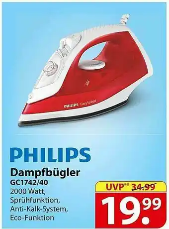 Famila Nord Ost Phillips Dampfbügler Angebot