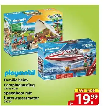 Famila Nord Ost Playmobil Familie Beim Campingausflug Speedboat Mit Unterwassermotor Angebot