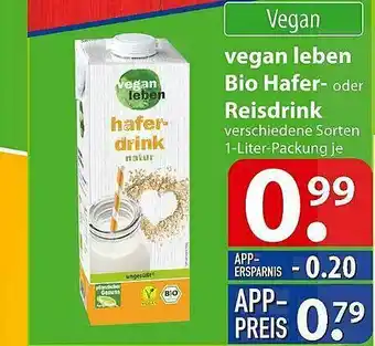 Famila Nord Ost Vegan Leben Bio Hafer Reisdrink Angebot