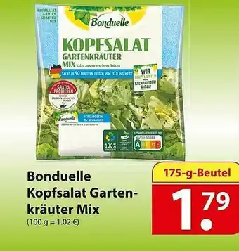 Famila Nord Ost Bonduelle Kopfsalat Garten Kräuter Mix Angebot