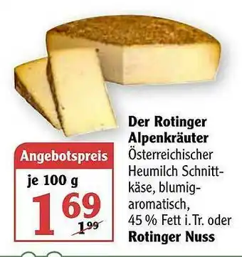 Globus Der Rotinger Alpenkräuter Angebot