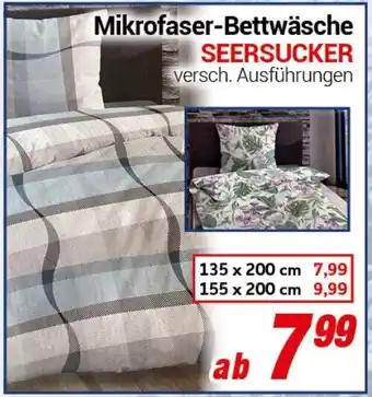 CENTERSHOP Mikrofaser-Bettwäsche SEERSUCKER Angebot