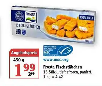 Globus Frosta Fischstäbchen Angebot