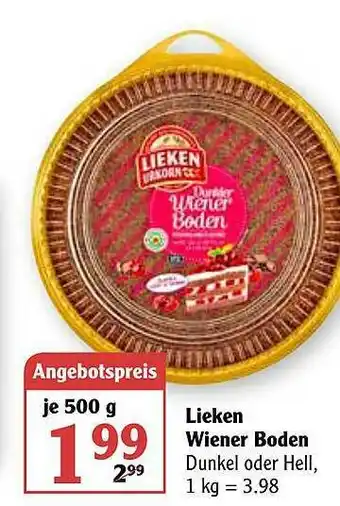 Globus Lieken Wiener Boden Angebot