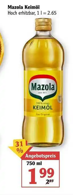 Globus Mazola Keimöl Angebot