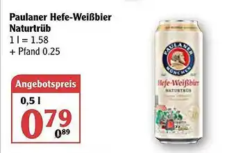 Globus Paulaner Hefe-weißbier Naturtrüb Angebot