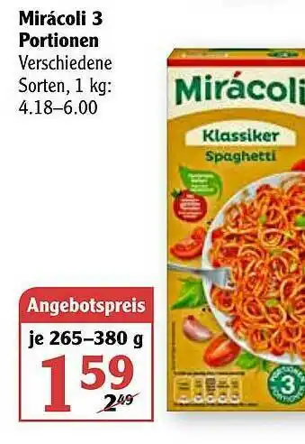 Globus Mirácoli 3 Portionen Angebot