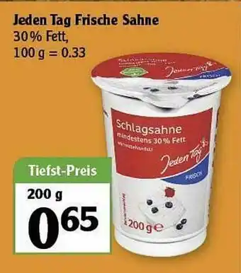 Globus Jeden Tag Frische Sahne Angebot