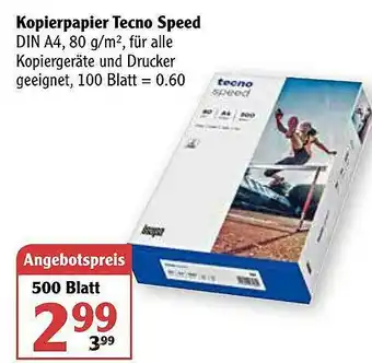 Globus Kopierpapier Tecno Speed Angebot