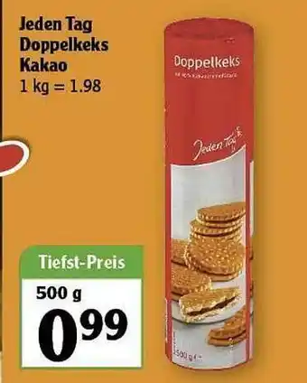 Globus Jeden Tag Doppelkeks Kakao Angebot