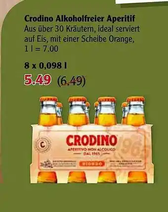 Globus Crodino Alkoholfreier Aperitif Angebot