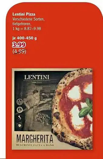 Globus Lentini Pizza Angebot