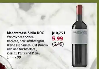 Globus Mandrarossa Sicila Doc Angebot