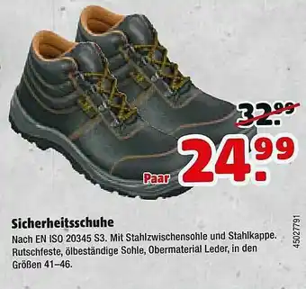 Hagebau Sicherheitsschuhe Angebot