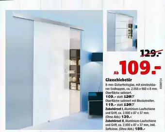 Hagebau Glasschiebetür Angebot