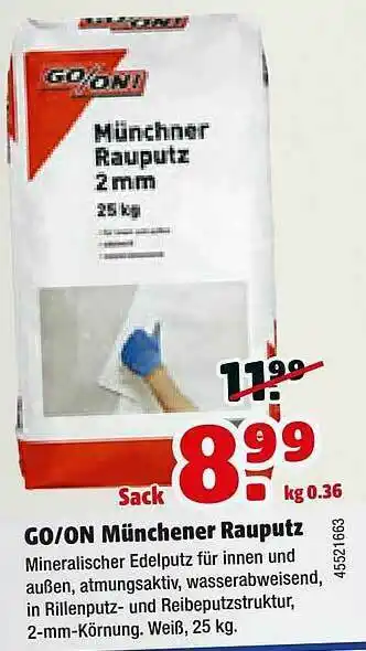 Hagebau Go-on Münchener Rauputz Angebot