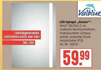 Hellweg Led-speigel „alaska” Valblue Angebot