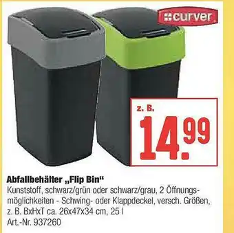 Hellweg Abfallbehälter „flip Bin” Curver Angebot