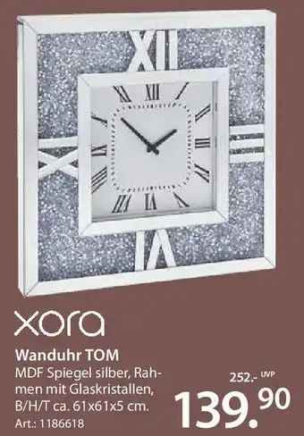 Zurbrüggen Xora Wanduhr TOM Angebot