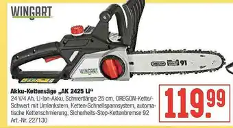 Hellweg Akku-kettensäge „ak 2425 Li” Wingart Angebot