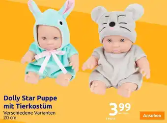Action Dolly Star Puppe mit Tierkostüm Angebot