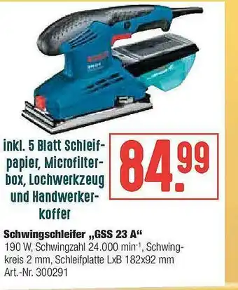 Hellweg Schwingschleifer „gss 23 A” Angebot