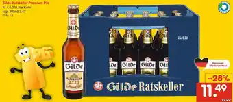 Netto Getränke Discount Gilde Ratskeller Premium Pils 24 x 0,33 Liter Kiste Angebot