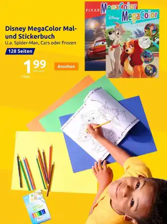 Action Disney MegaColor Mal-und Stickerbuch Angebot