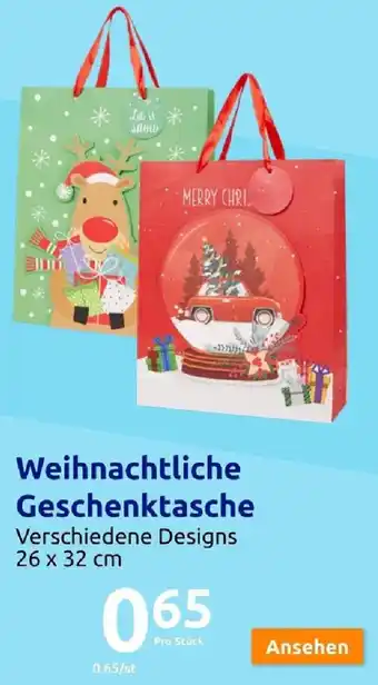 Action Weihnachtliche Geschenktasche Angebot