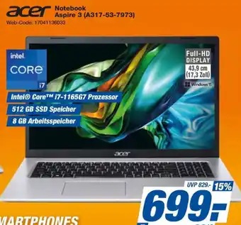 expert Octomedia acer Notebook Aspire 3 (A317-53-7973) Angebot