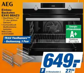 expert Octomedia AEG Einbau-Backofen EX40 BBAZ3 Angebot