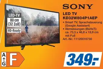 Expert Technomarkt SONY LED TV KD32W804P1AEP Angebot