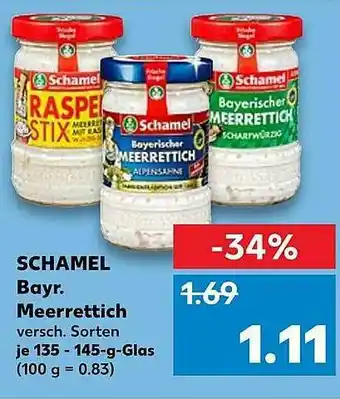 Kaufland Schamel Bayr. Meerrettich Angebot