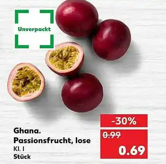 Kaufland Ghana. Passionsfrucht, Lose Angebot