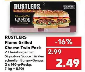 Kaufland Rustlers Flame Grilled Cheese Twin Pack Angebot