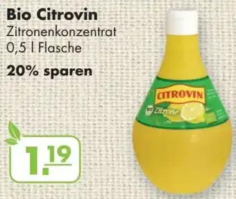 Handelshof Bio Citrovin Zitronenkonzentrat 0,5 L Flasche Angebot