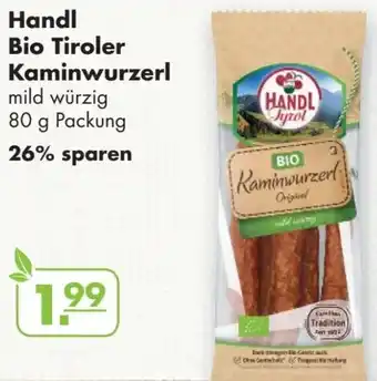 Handelshof Handl Bio Tiroler Kaminwurzerl 80 g Packung Angebot