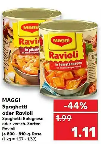 Kaufland Maggi Spaghetti Oder Ravioli Angebot