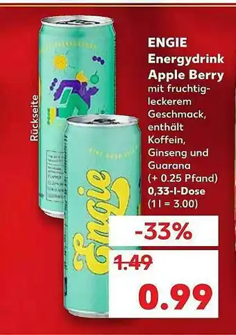 Kaufland Engie Energy Drink Apple Berry Angebot